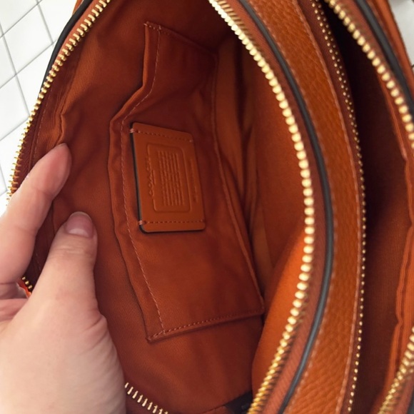 Coach Jes Tan Leather Crossbody Bag - Picture 5 of 6